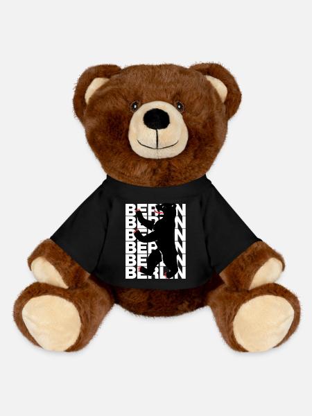 BERLINER BÄR POWER! BERLINLIEBE HAUPTSTADT - MiniFeet® RecycelBär® Braun - Schwarz