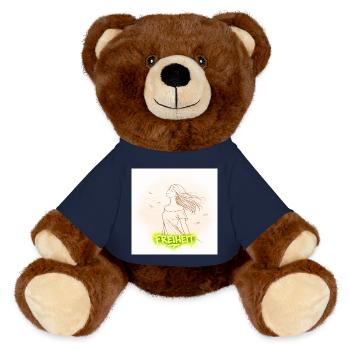 La liberté dans le vent - Nounours RecycelBär® marron - bleu marine - Devant
