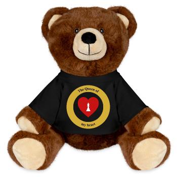 Queen of My Heart: The ultimate endgame is love - MiniFeet® RecycelBär® Teddy Bear Brown - black - Front