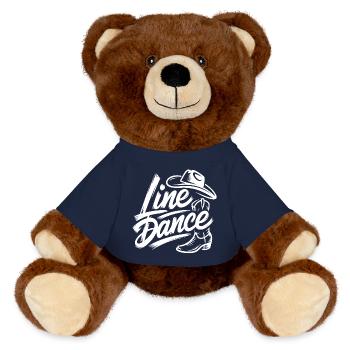 Line Dance – Country Western Tanz - MiniFeet® RecycelBär® Teddy Bear Brown - french navy - Front