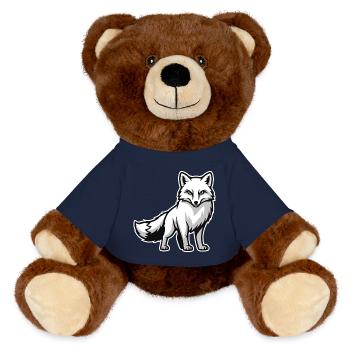 Arktischer Fuchs Arktisches, Weißes Tier Naturlogo - MiniFeet® RecycelBär® Braun - French Navy - Vorne