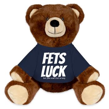 Fets Luck Meme - MiniFeet® RecycelBär® Braun - French Navy - Vorne