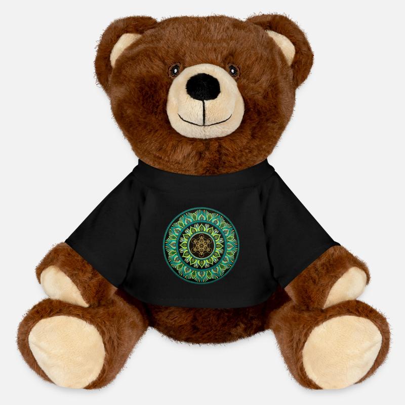 Métatron vert | Géométrie sacrée - Nounours RecycelBär® marron - noir