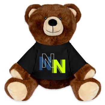 N Buchstabe - MiniFeet® RecycelBär® Braun - Schwarz - Vorne