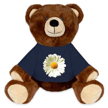Marguerites | Le pouvoir des fleurs de marguerite - Nounours RecycelBär® marron - bleu marine - Devant