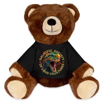 Galactic Society of Loud Creatures - MiniFeet® RecycelBär® Teddy Bear Brown - black - Front