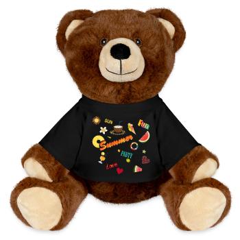 Soleil, été, plaisir et fête. Pot-pourri des sens - Nounours RecycelBär® marron - noir - Devant