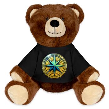 Compass - MiniFeet® RecycelBär® Teddy Bear Brown - black - Front