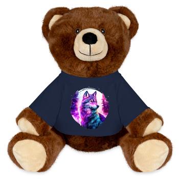 Loup - Nounours RecycelBär® marron - bleu marine - Devant
