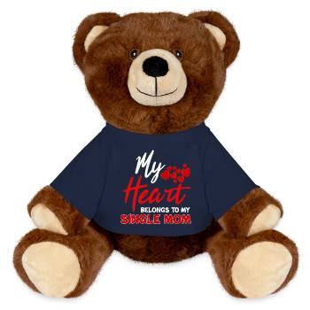 Mom - MiniFeet® RecycelBär® Teddy Bear Brown - french navy - Front