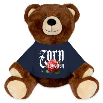 Angry Beauty - MiniFeet® RecycelBär® Teddy Bear Brown - french navy - Front