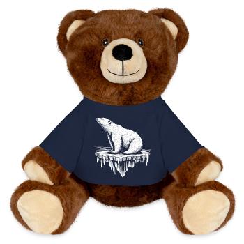 Ours polaire sur la banquise - Nounours RecycelBär® marron - bleu marine - Devant