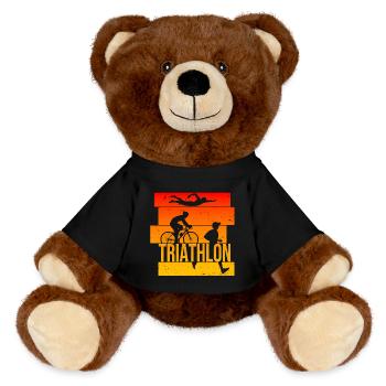 Triathlon - MiniFeet® RecycelBär® Braun - Schwarz - Vorne