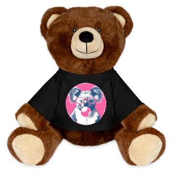 Koala mit Sonnenbrille Bubblegum für einen - MiniFeet® RecycelBär® Braun - Schwarz - Vorne