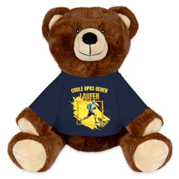 Coole Opas gehen Laufen - MiniFeet® RecycelBär® Braun - French Navy - Vorne