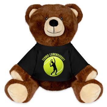 Tennis Leidenschaft - MiniFeet® RecycelBär® Braun - Schwarz - Vorne