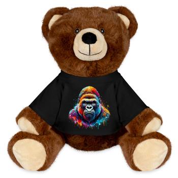 Gorilla - MiniFeet® RecycelBär® Teddy Bear Brown - black - Front
