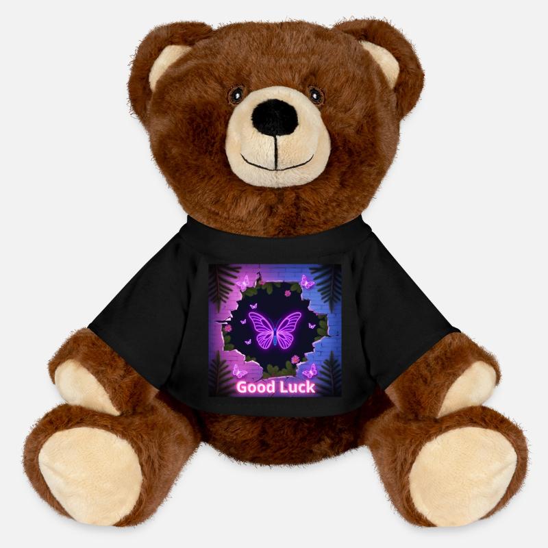 Good Luck - MiniFeet® RecycelBär® Teddy Bear Brown - black