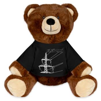 Elektrik - Pylon - MiniFeet® RecycelBär® Teddy Bear Brown - black - Front