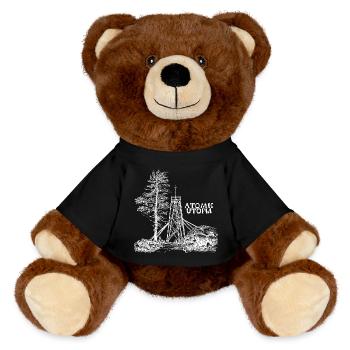 Atomic Utopia - Survey Tower - MiniFeet® RecycelBär® Teddy Bear Brown - black - Front
