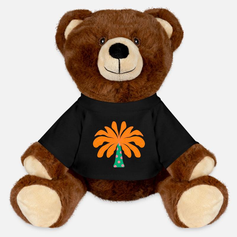 Tropical Palm Tree - MiniFeet® RecycelBär® Teddy Bear Brown - black