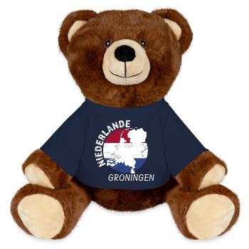 Groningen - MiniFeet® RecycelBär® Braun - French Navy - Vorne