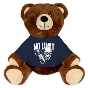 No Limit Skull Kraft-Design - MiniFeet® RecycelBär® Braun - French Navy - Vorne