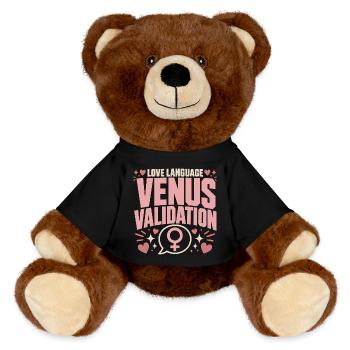Venus sign Venus astrology - MiniFeet® RecycelBär® Teddy Bear Brown - black - Front