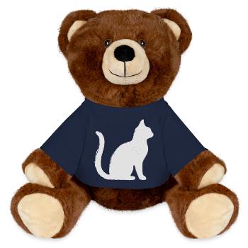Cat - MiniFeet® RecycelBär® Teddy Bear Brown - french navy - Front