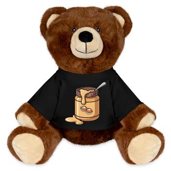 Look Partner Beurre de Cacahuète & Confiture Design - Nounours RecycelBär® marron - noir - Devant
