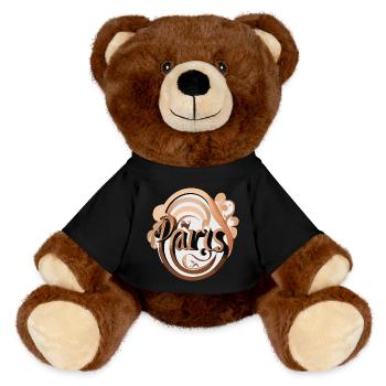 Paris - Nounours RecycelBär® marron - noir - Devant