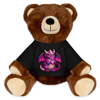 Dragon coloré - Nounours RecycelBär® marron - noir - Devant