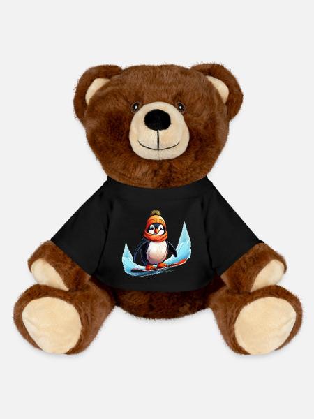 Pinguin Snowboard - MiniFeet® RecycelBär® Braun - Schwarz