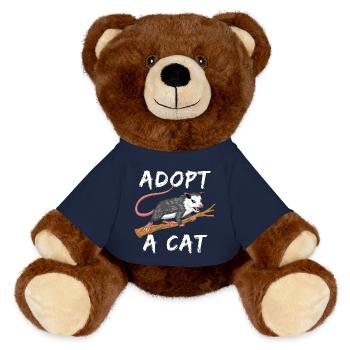 adopt a cat - MiniFeet® RecycelBär® Teddy Bear Brown - french navy - Front