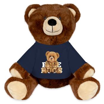 Teddy Gratis Umarmungen Geschenk - MiniFeet® RecycelBär® Braun - French Navy - Vorne