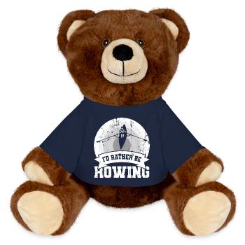 I'd rather row - MiniFeet® RecycelBär® Teddy Bear Brown - french navy - Front