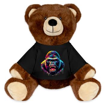 Gorilla - MiniFeet® RecycelBär® Teddy Bear Brown - black - Front