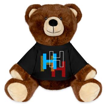 H Letter - MiniFeet® RecycelBär® Teddy Bear Brown - black - Front