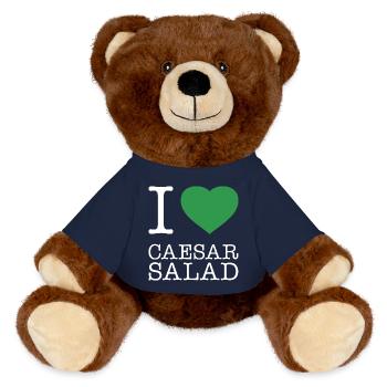 I LOVE CAESAR SALAD - MiniFeet® RecycelBär® Teddy Bear Brown - french navy - Front