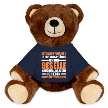 Journeyman Craft Journeyman's Certificate Gift - MiniFeet® RecycelBär® Teddy Bear Brown - french navy - Front