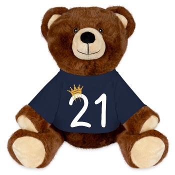 21 - Nounours RecycelBär® marron - bleu marine - Devant