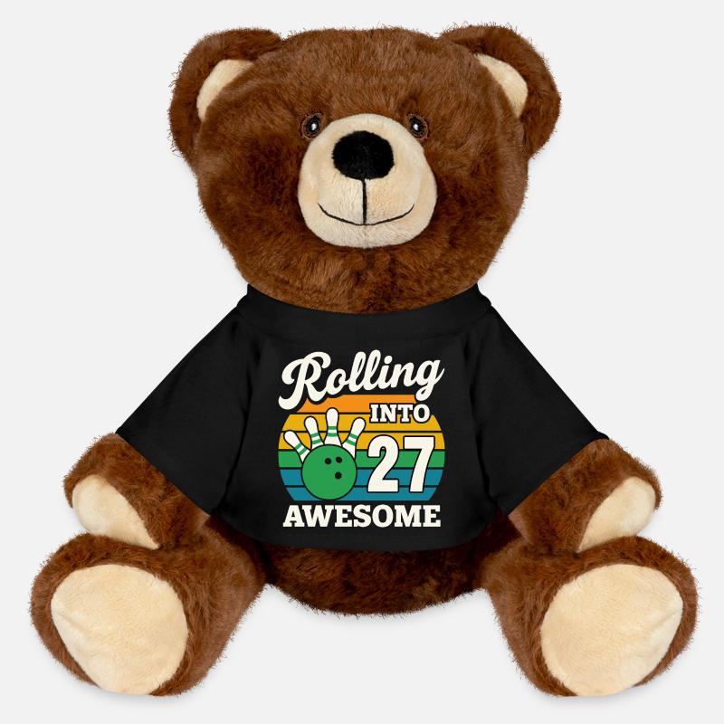 Bowling 27 Célébration Anniversaire Graphique - Nounours RecycelBär® marron - noir