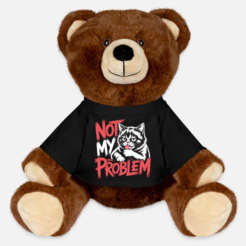 Pas mon problème chat - Nounours RecycelBär® marron - noir