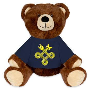 Guitar Celtic Knot - MiniFeet® RecycelBär® Teddy Bear Brown - french navy - Front