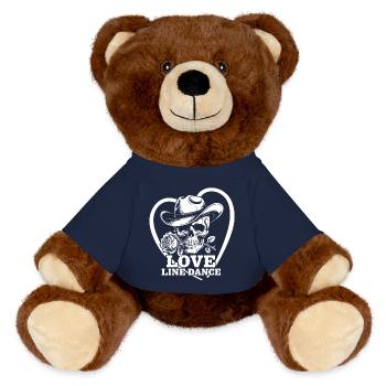 Skull Love Line Dance - MiniFeet® RecycelBär® Teddy Bear Brown - french navy - Front