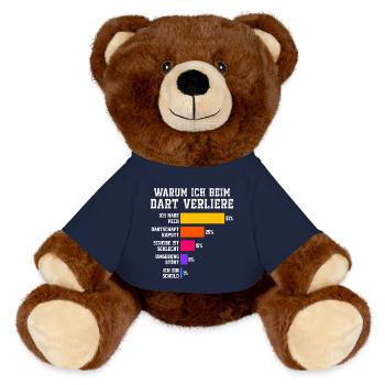 Why I lose at darts Darts - MiniFeet® RecycelBär® Teddy Bear Brown - french navy - Front