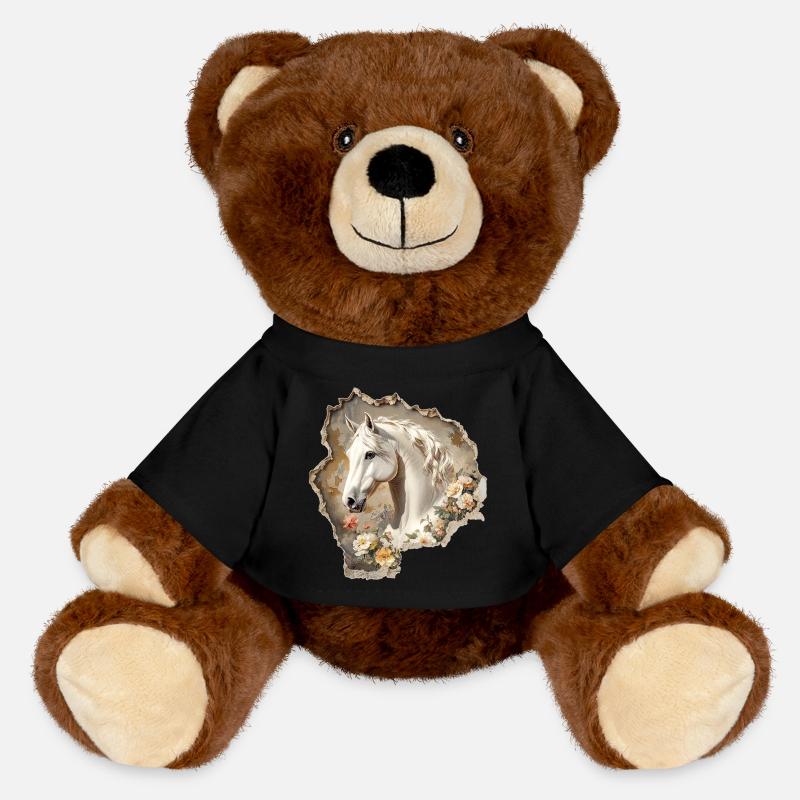 Cheval Vintage - Nounours RecycelBär® marron - noir