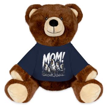Mama! Lustiger Seagulls Streetwear-Stil - MiniFeet® RecycelBär® Braun - French Navy - Vorne