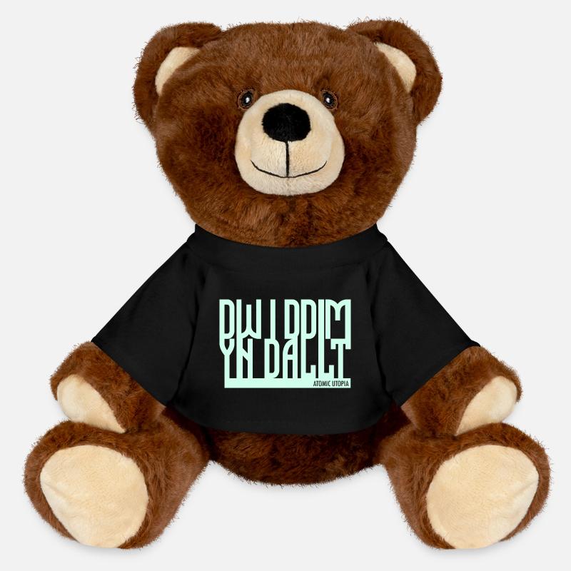 Dw i ddim yn dallt (I don't understand) - MiniFeet® RecycelBär® Teddy Bear Brown - black