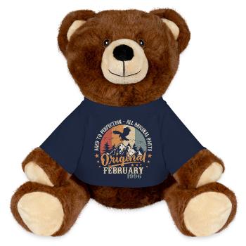 February 1996 - Born in February 1996 - MiniFeet® RecycelBär® Teddy Bear Brown - french navy - Front